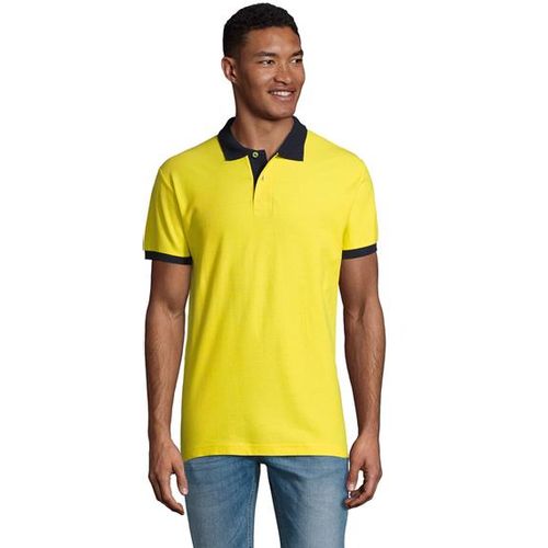 PRINCE muška polo majica sa kratkim rukavima - Limun žuta/teget, XL  slika 1