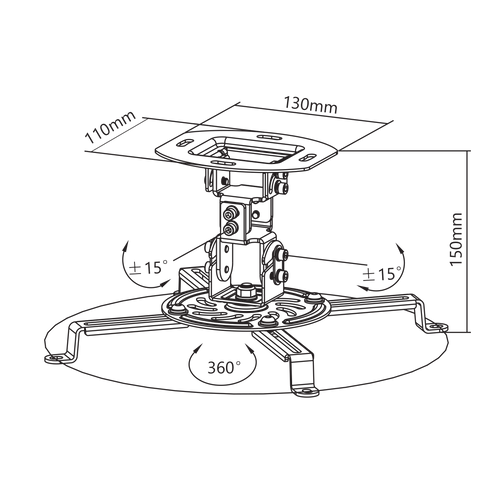 Sbox stropni stalak za projektor PM-18 slika 2