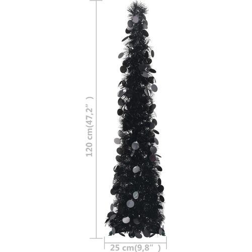 Prigodno umjetno božićno drvce crno 120 cm PET slika 15