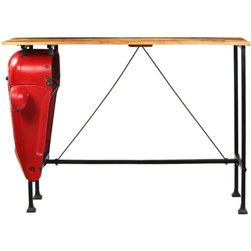 Barski stol u obliku traktora od masivnog drva manga crveni 60 x 150 x 107 cm slika 30