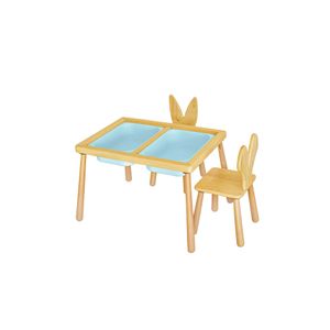 Woody Fashion Dječji stol set Table and 2 Chairs - Blue