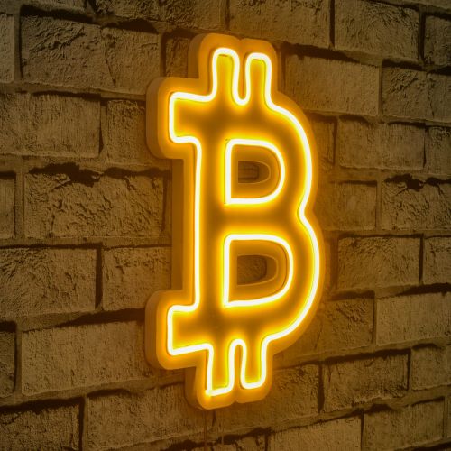 Wallity Ukrasna plastična LED rasvjeta, Bitcoin - Yellow slika 10