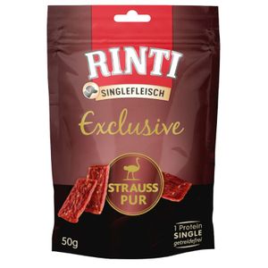 RINTI Exclusive Snack Ostrich, poslastica za pse s nojevim mesom, 50 g