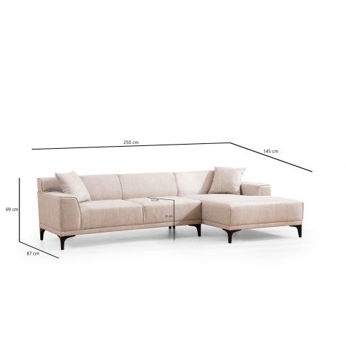 Atelier Del Sofa Kutna garnitura, Bijela, Petra R Corner - White slika 10