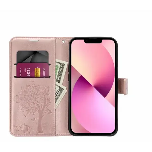 MEZZO Book case za SAMSUNG GALAXY A54 5G tree rose gold slika 4