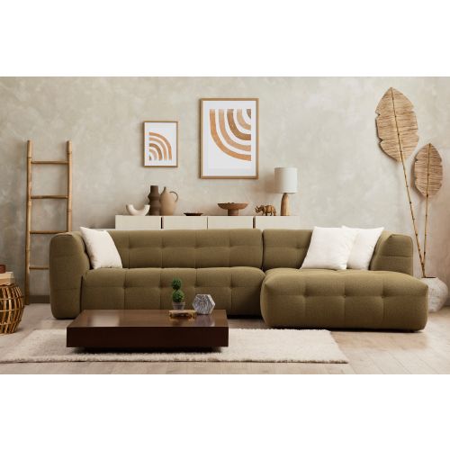 Woody Fashion Kutna garnitura Cady 3 Seater desni - Khaki slika 1