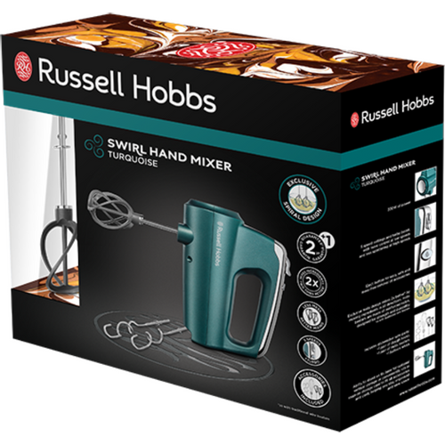 Russell Hobbs 25891-56 Swirl Turquoise Ručni mikser sa 5 nastavaka i kutijom za odlaganje slika 4