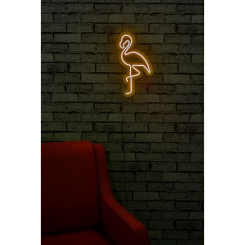 Wallity Ukrasna plastična LED rasvjeta, Flamingo - Yellow slika 3
