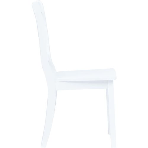 Blagovaonske stolice od masivnog drva kaučukovca 4 kom bijele slika 12
