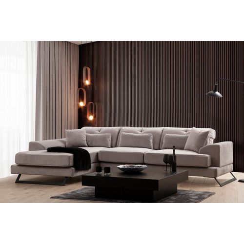 Atelier Del Sofa Kutna garnitura, Svijetlo siva, Frido Left (Chl+3R) - Light Grey slika 1