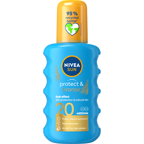 NIVEA SUN Protect & Bronze sprej za sunčanje SPF20, 200 ml slika 1