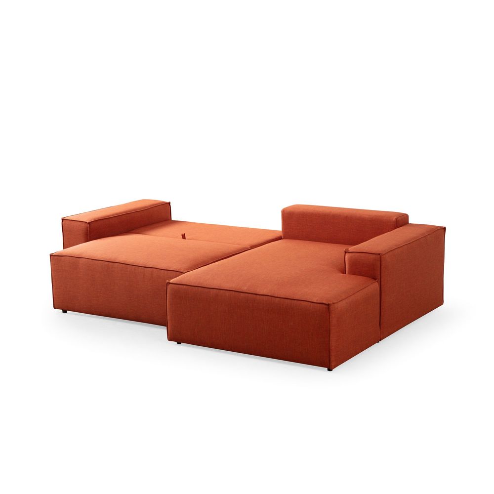 Pırlo Kutni Sofa na Razvlačenje - Narandžasti slika 11