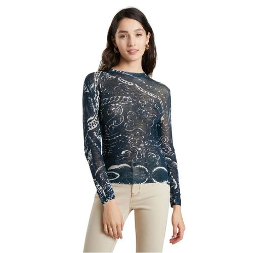 DESIGUAL WOMEN'S BLUE SWEATER slika 1