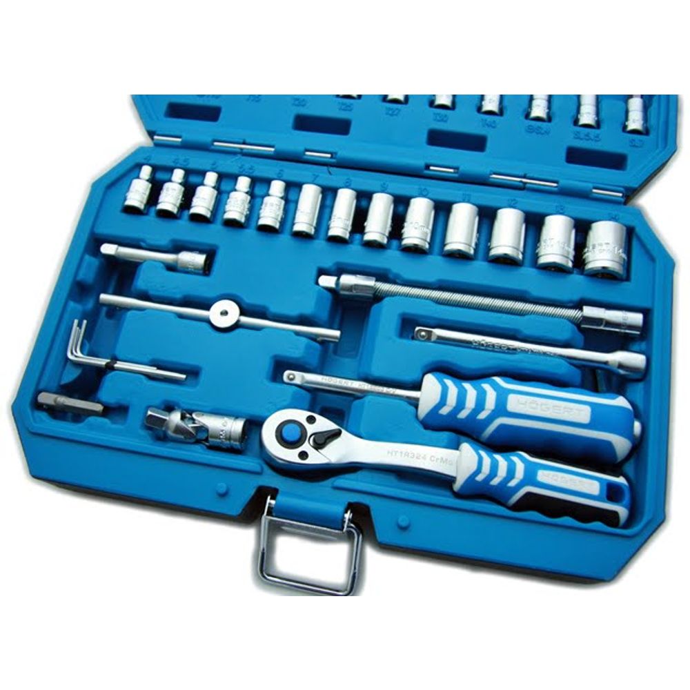 Högert  Set nasadnih ključeva 1/4" 46-dijelni, CrV/CrMo, račna 72 zuba slika 2
