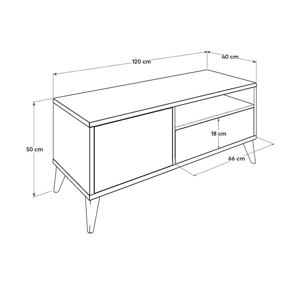 TV Stalak Tvr-311-Tt-1 u Boji Svijetlog Oraha slika 8