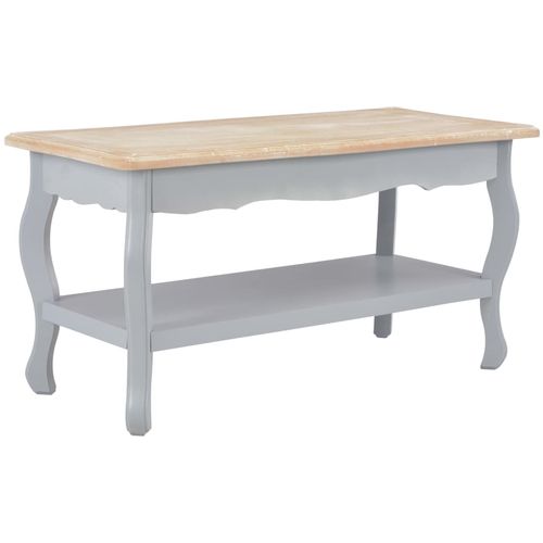 280024 Coffee Table Grey and Brown 87,5x42x44 cm Solid Pine Wood slika 7