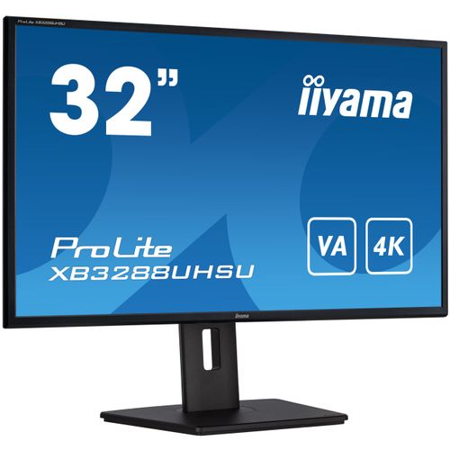 IIYAMA Monitor LED XB3288UHSU-B5 32'' VA panel with 4K resolution 3840 x 2160 @60Hz 300 cd/m² 3000:1 3ms HDMI DP USB height, swivel, tilt slika 2