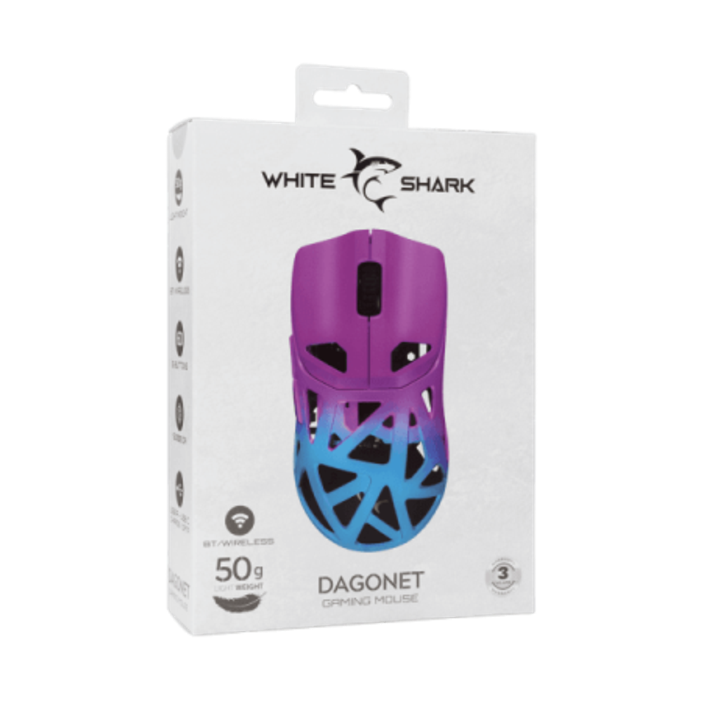 White Shark Miš WGM-5019 DAGONET / Plava-ljubičasta, Wireless slika 4