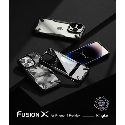 Ringke - Fusion X Design - iPhone 14 Pro Max - Camo Black slika 4