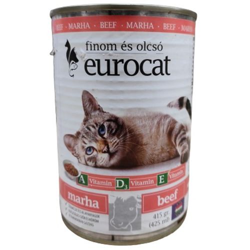 Euro cat konzervirana hrana za odrasle mačke  415G govedina  slika 1