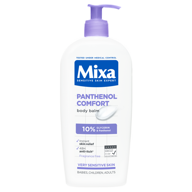 Mixa Panthenol Comfort Umirujuci balzam za telo za osetljivu kozu za bebe, decu i odrasle 400ml