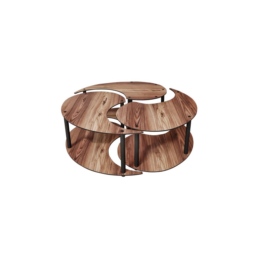 Set stolova "Yin Yang 3 70" - boja orahovog drveta slika 4