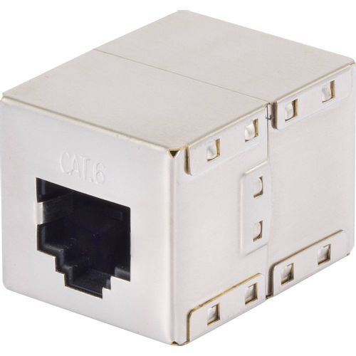 Renkforce RJ45 mreža adapter cat 6 [1x RJ45-utičnica - 1x RJ45-utičnica]  metalna slika 4