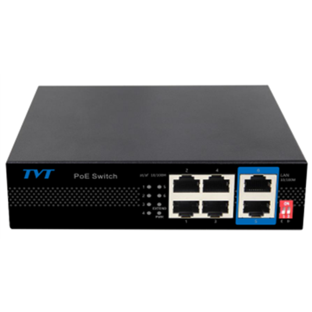 TVT PoE Switch 4-Portni TD-B2204S1-PEU slika 1