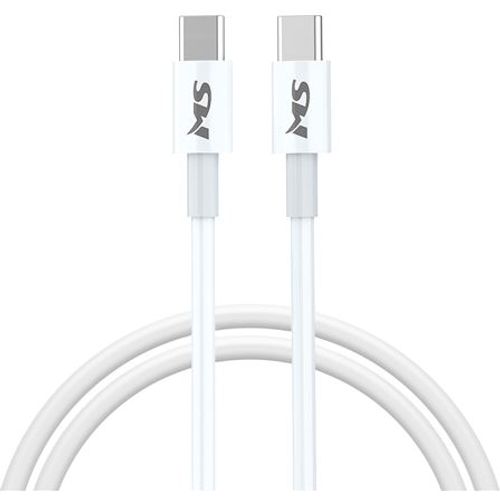 MS CABLE USB-C -> USB-C, PD 100W 1m, MS, white slika 1