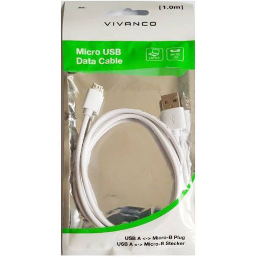 Vivanco USB kabel USB 2.0 USB-A utikač, USB-Micro-B utikač 1.00 m bijela  39451 slika 2