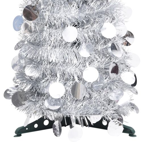Prigodno umjetno božićno drvce srebrno 150 cm PET slika 14