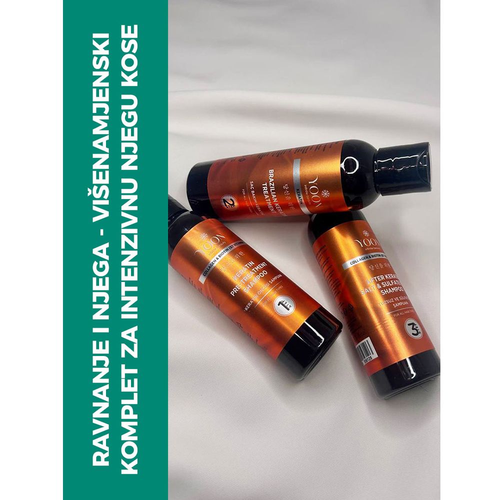 YOON Višenamjenski keratinski set za njegu kose 100ml x 3 slika 2