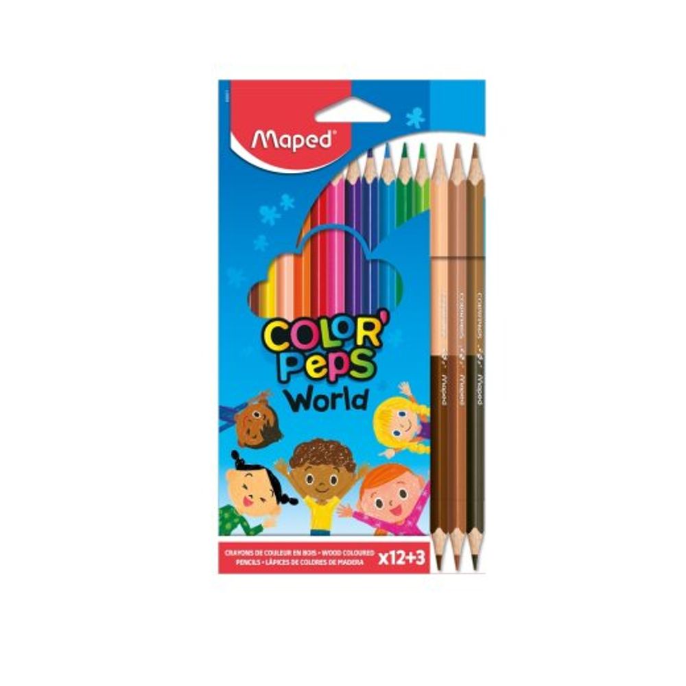 Maped Drvene bojice 12/1 + 3 Duo World slika 1