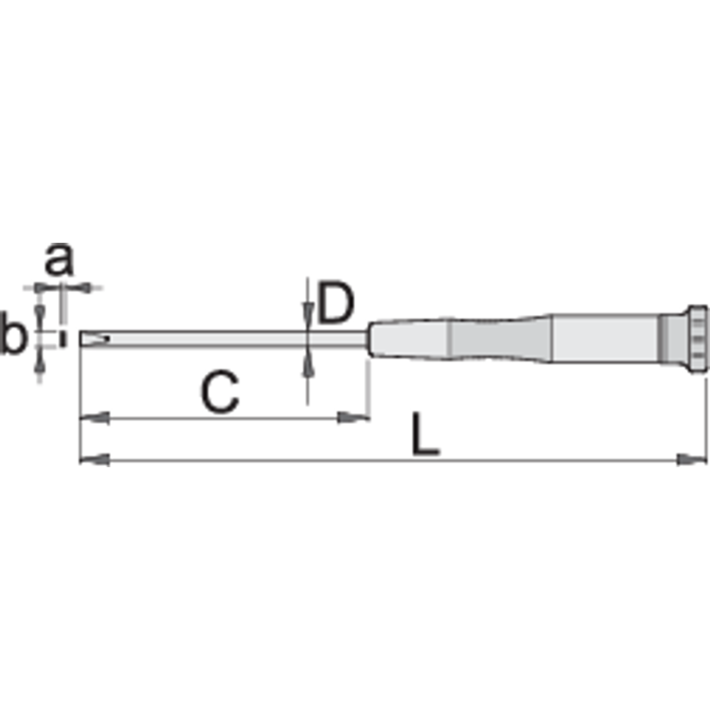 Unior Odvijač ravni elektroničarski 0.23 x 1.5, 60 mm, 605E slika 2