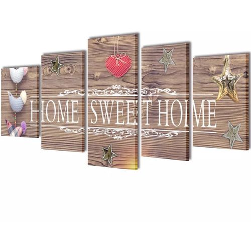 Zidne Slike na Platnu sa Printom Home Sweet Home 200 x 100 cm slika 8