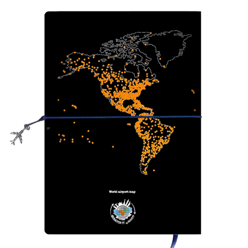 MY TRAVEL MAP Bilježnica AIRPORT MAP - sorto boja slika 2