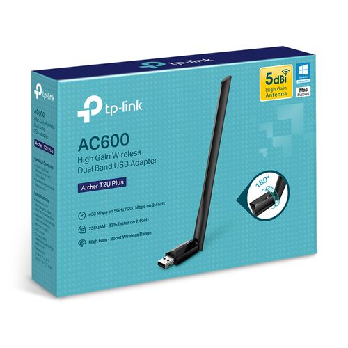 TP-LINK Archer T2U Plus AC600 high gain wireless 600Mb/s dual band USB Adapter slika 2