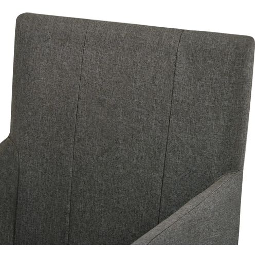 Blagovaonske stolice 2 kom smeđe-sive od tkanine slika 6