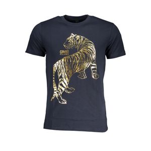 CAVALLI CLASS MEN'S SHORT SLEEVED T-SHIRT BLUE