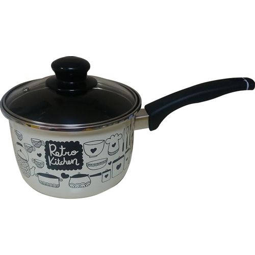 Metalac Kaserola Retro kitchen duboka sa staklenim poklopcem 16 cm / 2 l slika 1