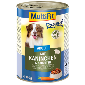 MultiFit DOG Ragout Adult zečetina,šargarepa 400g konzerva