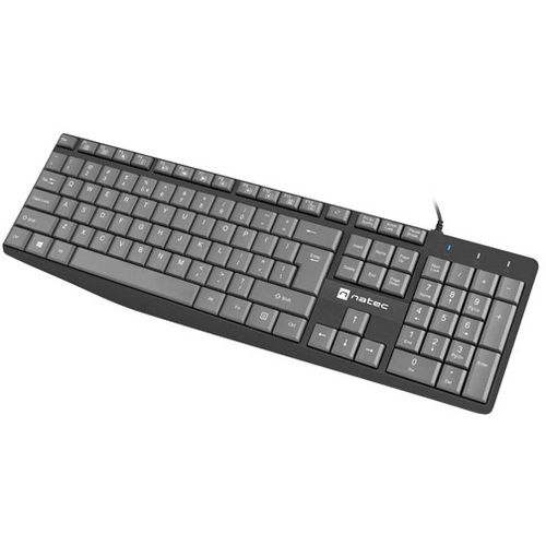 Natec NKL-1507 NAUTILUS, Slim Multimedia Keyboard US, Spill Proof, USB, Black/Grey slika 2