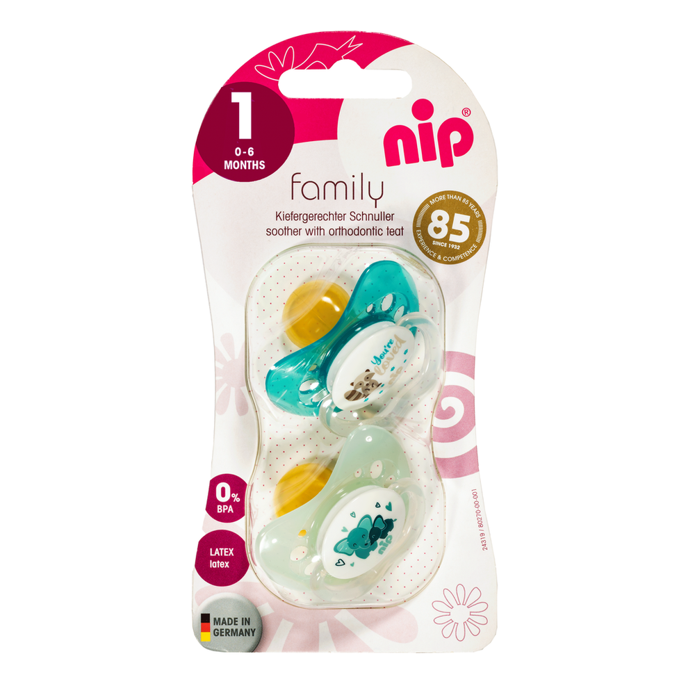 nip® Duda varalica Family 0-6mj (veličina 1) - Latex, 2kom Mint slika 3