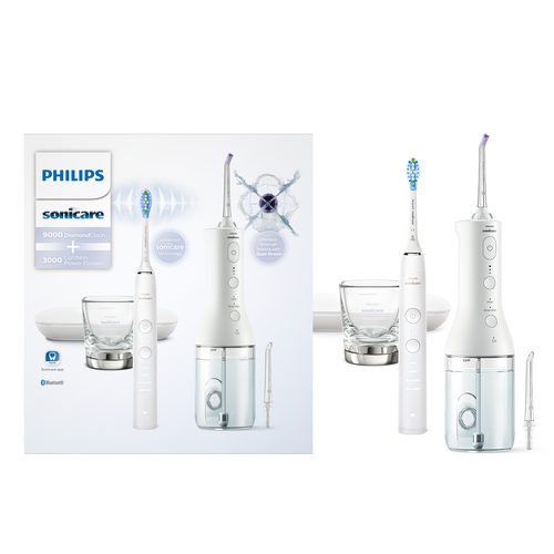 Philips Sonicare bežični oralni tuš + sonična četkica za zube DiamondClean 9000 HX3866/41 slika 1