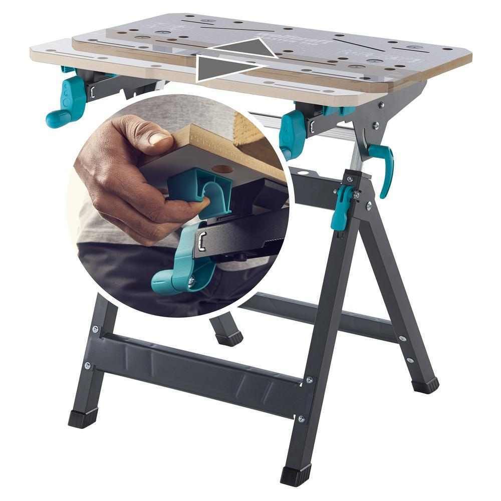 Wolfcraft Stol Radni i Stezni Master 750 Ergo / 680 x 700 x 950 mm - 6871000 slika 8