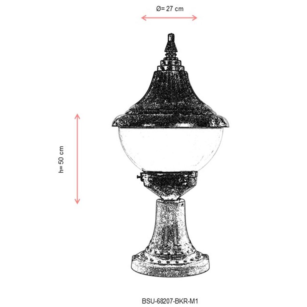 BSU-68207-BKR-M1 Smeđa Spoljašnja Zidna Lampa slika 3