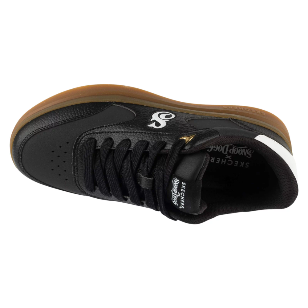 Skechers duraleather lace up snoop cupsole sneaker 251200-bkw slika 3