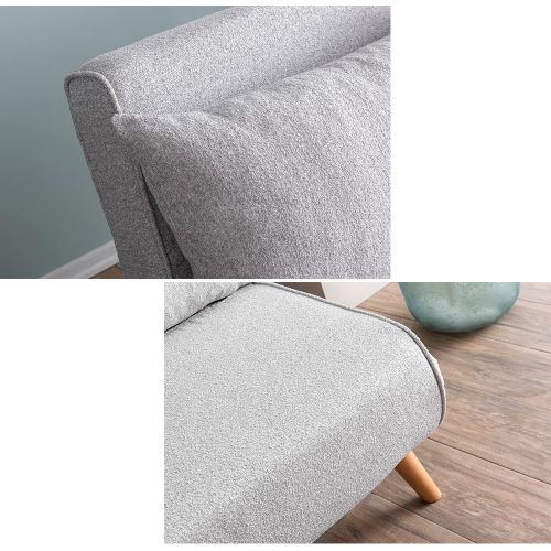 Atelier Del Sofa Dvosjed, Folde 2-Seater - Teddy Fabric - Grey slika 6