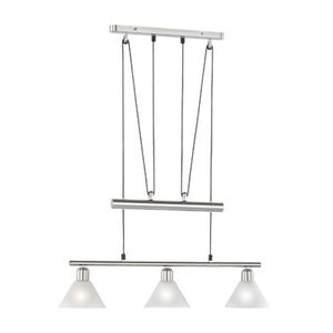 Trio Lighting visilica Stamina 3 – bijela/nikel-mat, 3× E14, podesiva visina