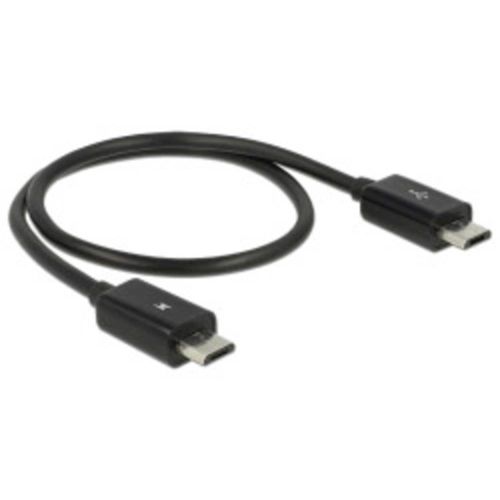 Delock USB kabel USB 2.0 USB-Micro-B utikač, USB-Micro-B utikač 0.30 m crna s otg funkcijom 83570 slika 3